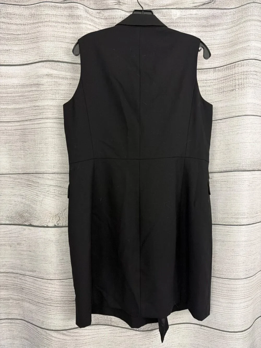 NWT J. Crew Black Tuxedo Sleeveless Blazer Sheath Dress Size 12